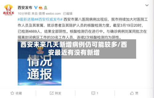 西安未来几天新增病例仍可能较多/西安最近有没有新增