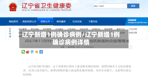 辽宁新增1例确诊病例/辽宁新增1例确诊病例详情-第2张图片