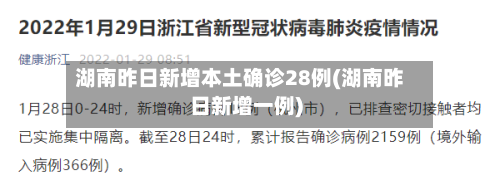 湖南昨日新增本土确诊28例(湖南昨日新增一例)-第2张图片