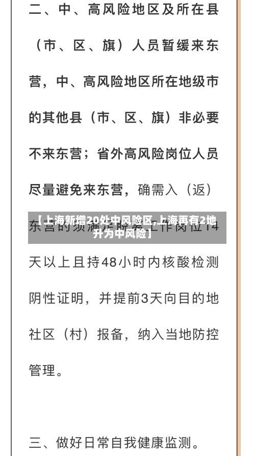 【上海新增20处中风险区,上海再有2地升为中风险】-第3张图片