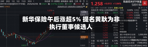 新华保险午后涨超5% 提名黄耿为非执行董事候选人