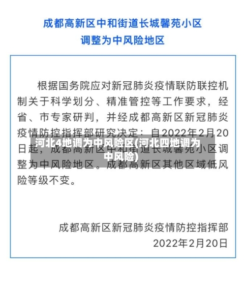 河北4地调为中风险区(河北四地调为中风险)