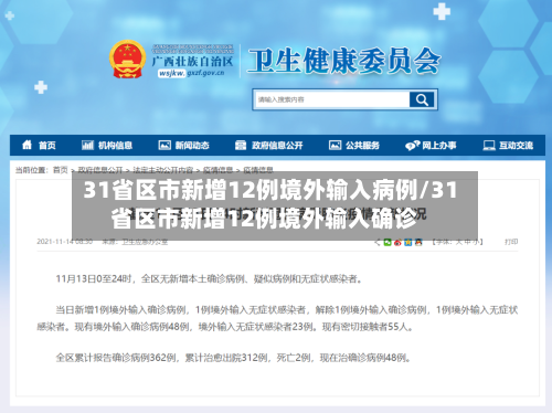31省区市新增12例境外输入病例/31省区市新增12例境外输入确诊-第2张图片
