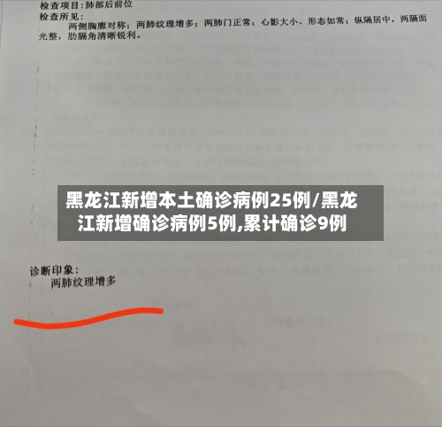 黑龙江新增本土确诊病例25例/黑龙江新增确诊病例5例,累计确诊9例-第2张图片