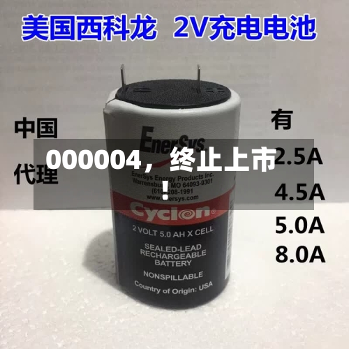 000004，终止上市！-第2张图片