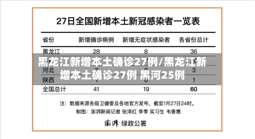 黑龙江新增本土确诊27例/黑龙江新增本土确诊27例 黑河25例