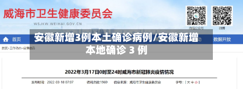 安徽新增3例本土确诊病例/安徽新增本地确诊 3 例-第2张图片