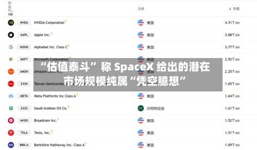 “估值泰斗” 称 SpaceX 给出的潜在市场规模纯属“凭空臆想	”-第2张图片