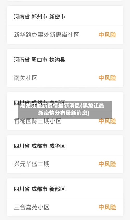 黑龙江最新疫情最新消息(黑龙江最新疫情分布最新消息)