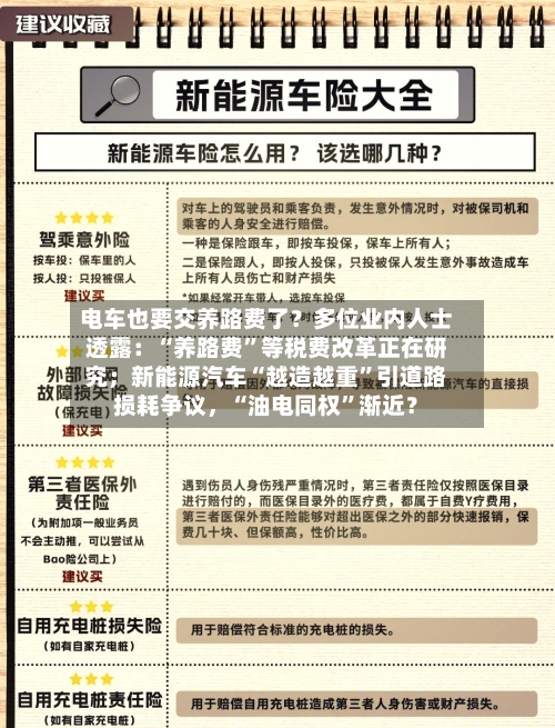 电车也要交养路费了？多位业内人士透露：“养路费	”等税费改革正在研究；新能源汽车“越造越重”引道路损耗争议，“油电同权”渐近？-第3张图片