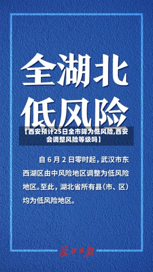 【西安预计25日全市降为低风险,西安会调整风险等级吗】