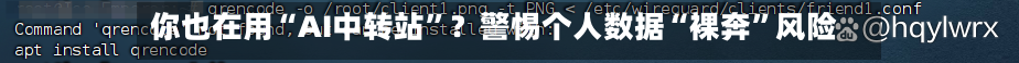 你也在用“AI中转站”？警惕个人数据“裸奔”风险！