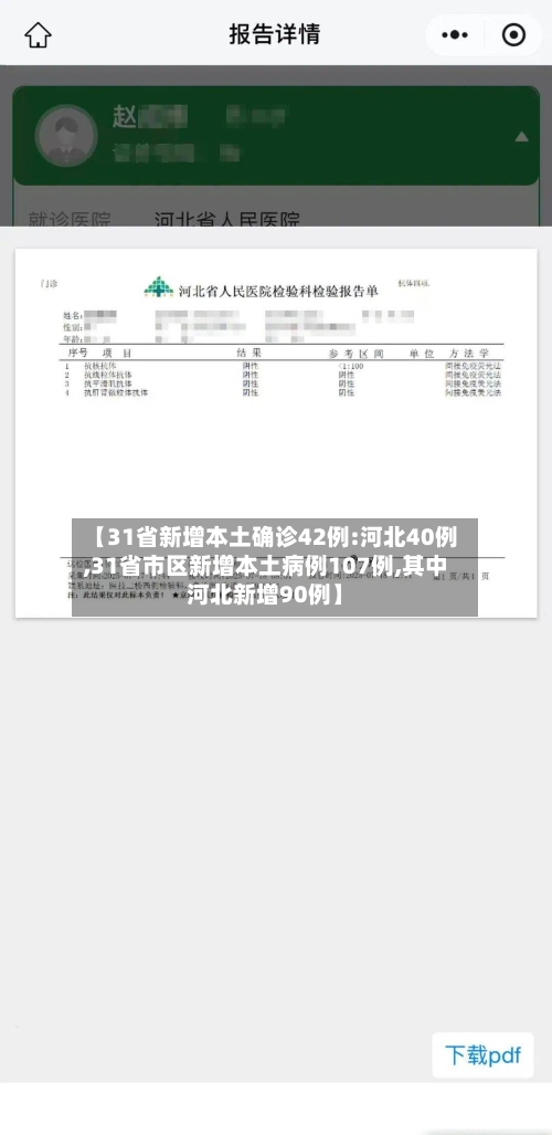 【31省新增本土确诊42例:河北40例,31省市区新增本土病例107例,其中河北新增90例】-第2张图片