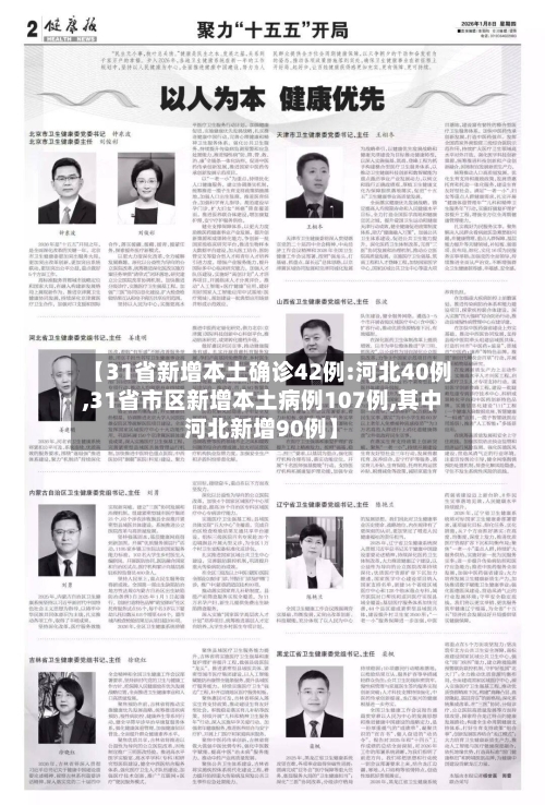 【31省新增本土确诊42例:河北40例,31省市区新增本土病例107例,其中河北新增90例】