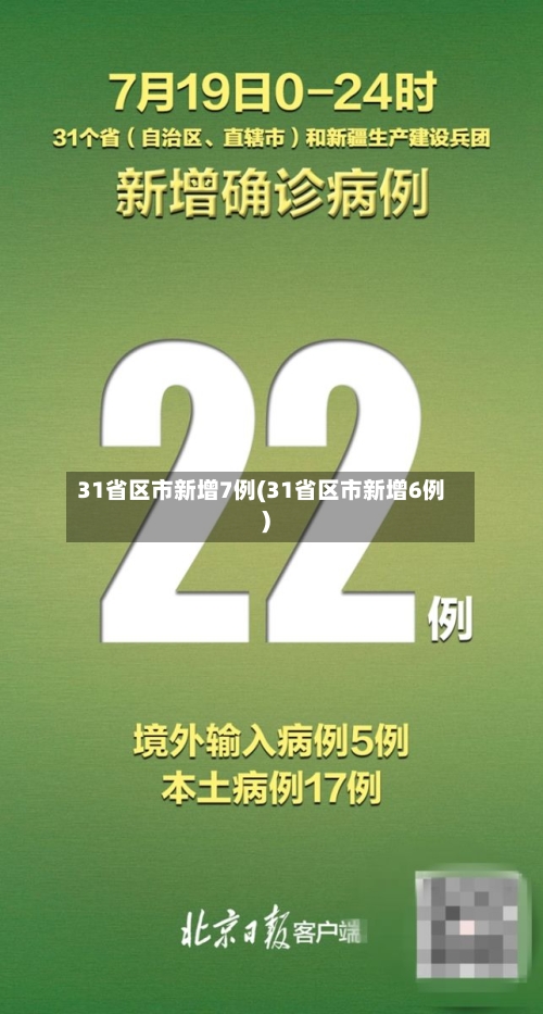 31省区市新增7例(31省区市新增6例)
