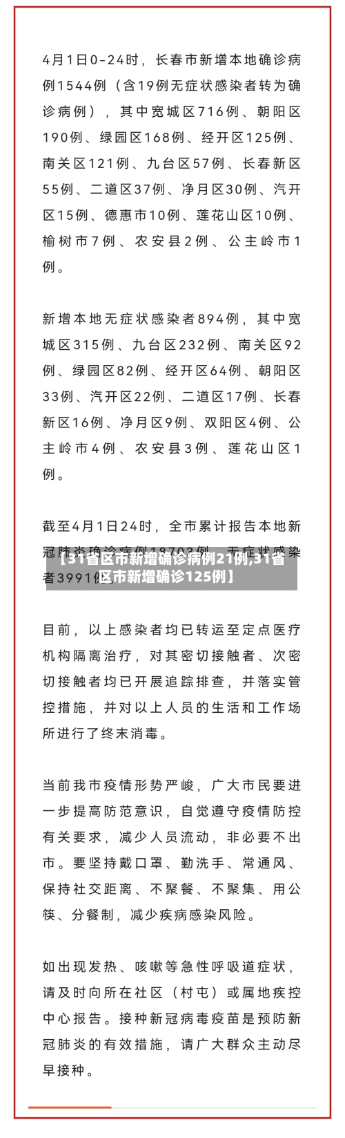 【31省区市新增确诊病例21例,31省区市新增确诊125例】-第2张图片