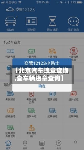 【北京汽车违章查询,查车辆违章查询】