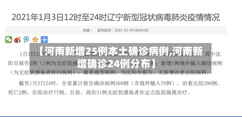【河南新增25例本土确诊病例,河南新增确诊24例分布】