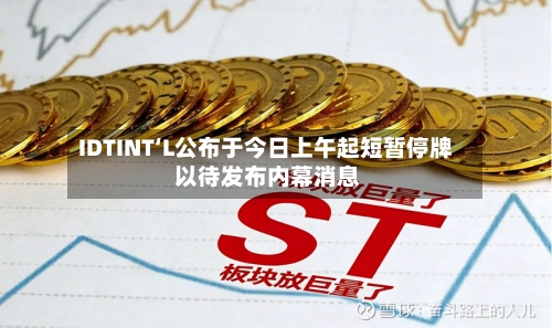 IDTINT‘L公布于今日上午起短暂停牌 以待发布内幕消息