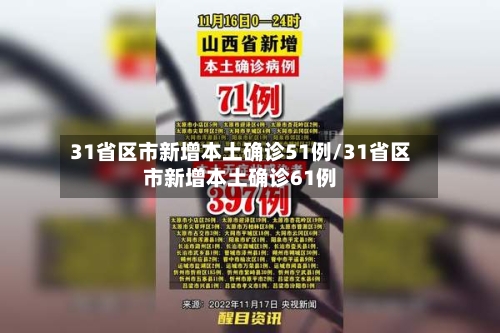 31省区市新增本土确诊51例/31省区市新增本土确诊61例