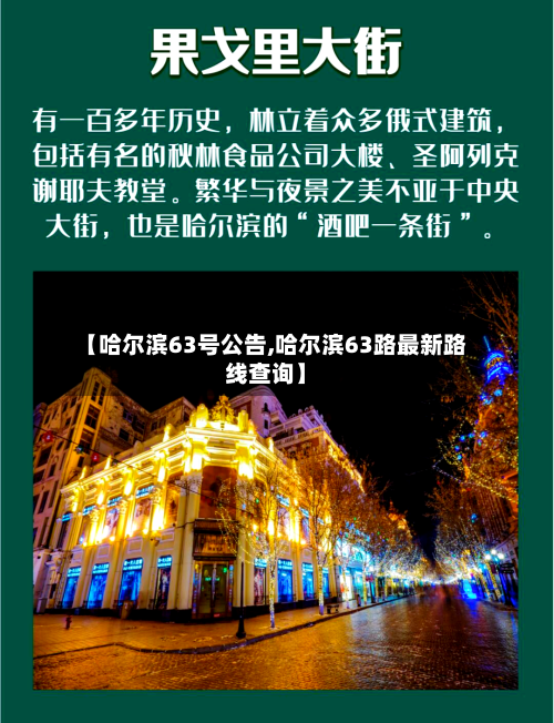 【哈尔滨63号公告,哈尔滨63路最新路线查询】