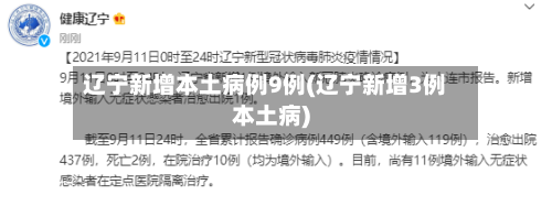 辽宁新增本土病例9例(辽宁新增3例本土病)