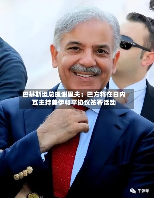 巴基斯坦总理谢里夫：巴方将在日内瓦主持美伊和平协议签署活动