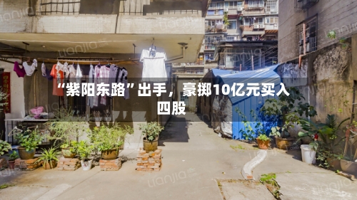 “紫阳东路”出手，豪掷10亿元买入四股