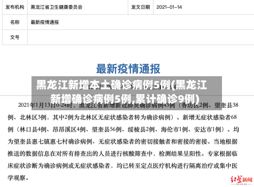 黑龙江新增本土确诊病例5例(黑龙江新增确诊病例5例,累计确诊9例)-第2张图片
