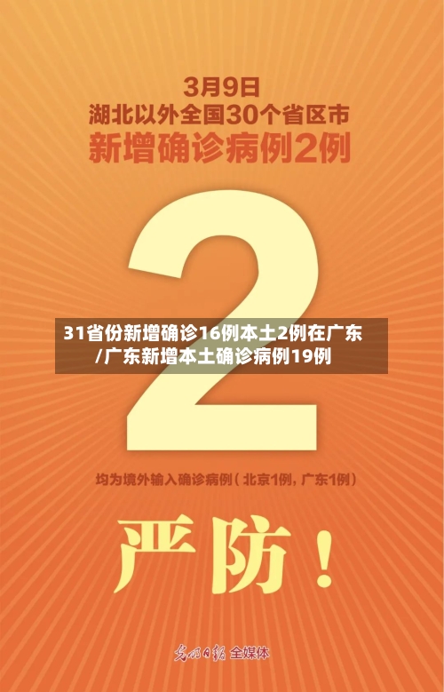 31省份新增确诊16例本土2例在广东/广东新增本土确诊病例19例