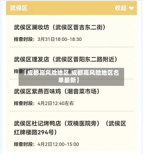 【成都高风险地区,成都高风险地区名单最新】