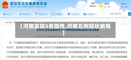 【河南发现5名阳性,河南五例冠状病毒】-第2张图片