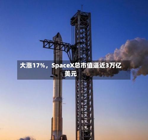大涨17%，SpaceX总市值逼近3万亿美元