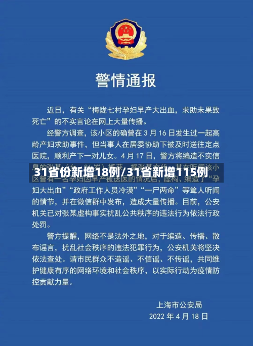 31省份新增18例/31省新增115例-第2张图片