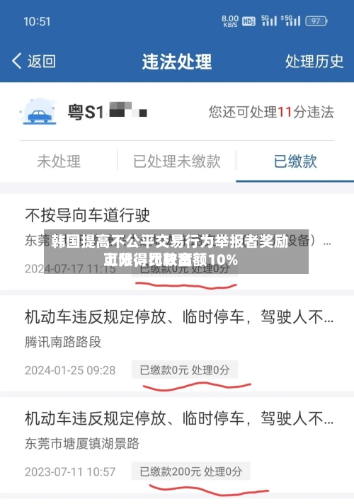 韩国提高不公平交易行为举报者奖励上限	，比较高可分得罚款金额10%-第2张图片
