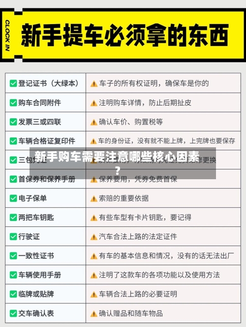 新手购车需要注意哪些核心因素？