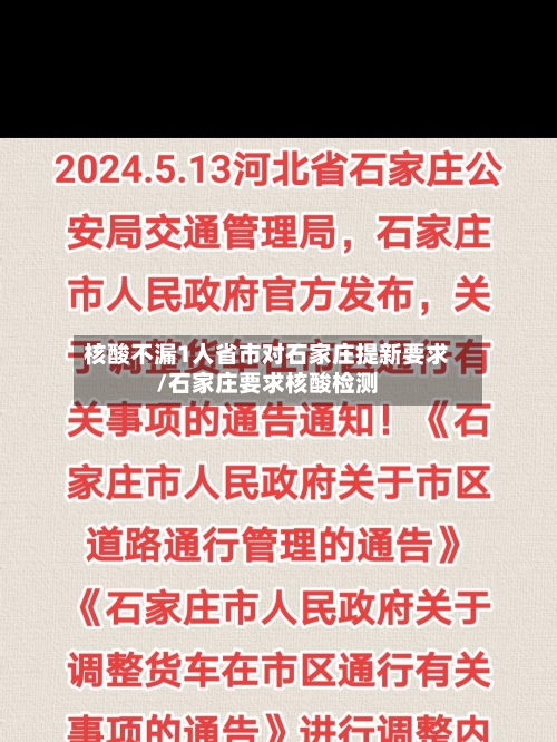 核酸不漏1人省市对石家庄提新要求/石家庄要求核酸检测-第2张图片