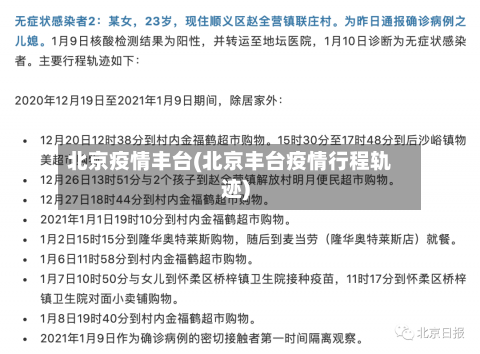 北京疫情丰台(北京丰台疫情行程轨迹)-第2张图片