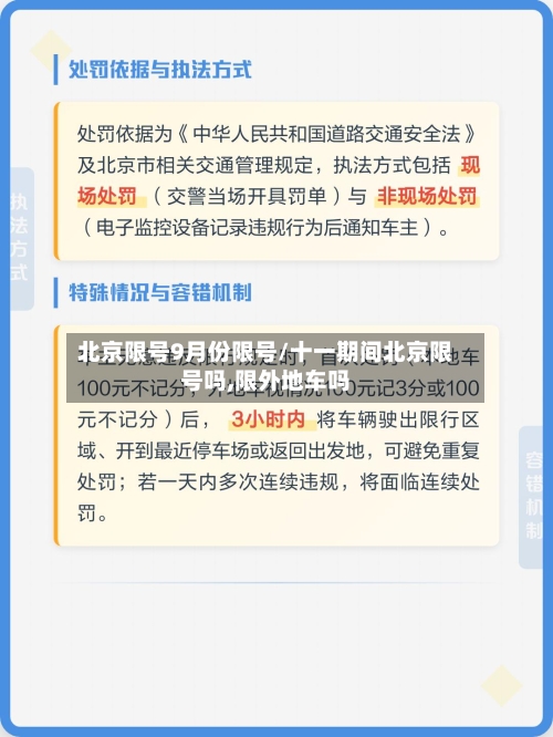 北京限号9月份限号/十一期间北京限号吗,限外地车吗-第2张图片