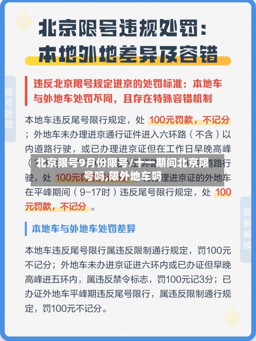 北京限号9月份限号/十一期间北京限号吗,限外地车吗