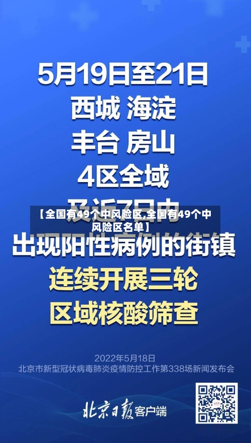 【全国有49个中风险区,全国有49个中风险区名单】