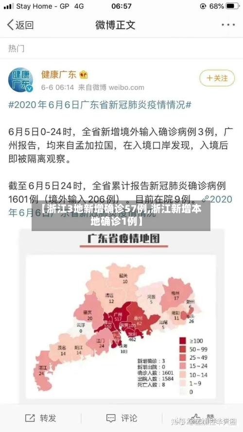 【浙江3地新增确诊57例,浙江新增本地确诊1例】