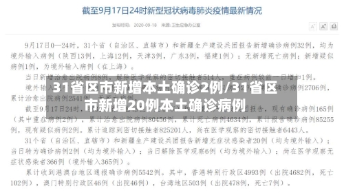 31省区市新增本土确诊2例/31省区市新增20例本土确诊病例