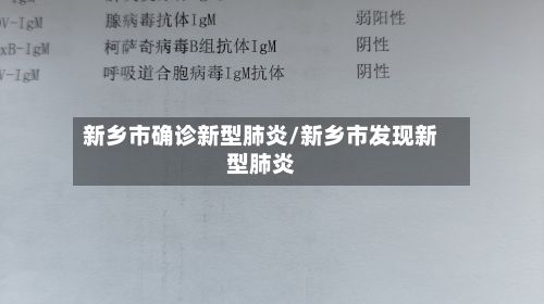新乡市确诊新型肺炎/新乡市发现新型肺炎-第2张图片