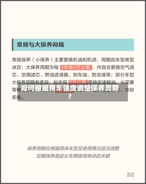 如何根据用车强度调整保养周期?-第3张图片