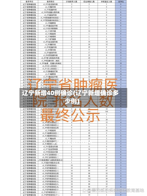 辽宁新增40例确诊(辽宁新增确诊多少例)-第2张图片