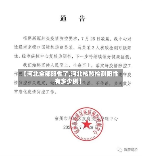 【河北全部阳性了,河北核酸检测阳性有多少例】