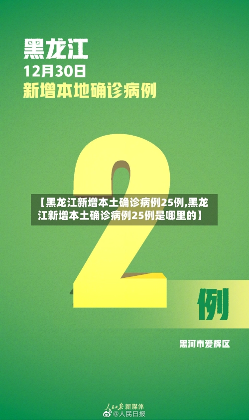 【黑龙江新增本土确诊病例25例,黑龙江新增本土确诊病例25例是哪里的】-第2张图片
