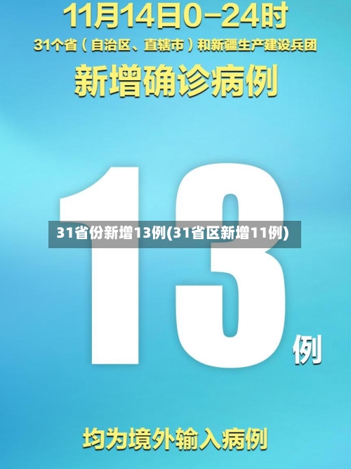 31省份新增13例(31省区新增11例)