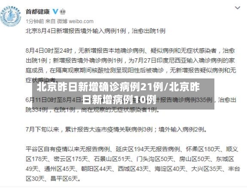 北京昨日新增确诊病例21例/北京昨日新增病例10例